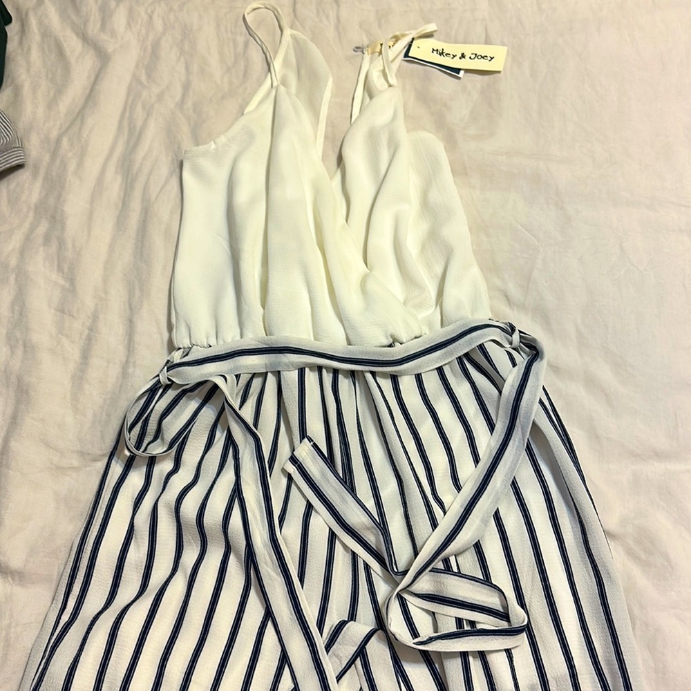 White and blue Jumpsuit